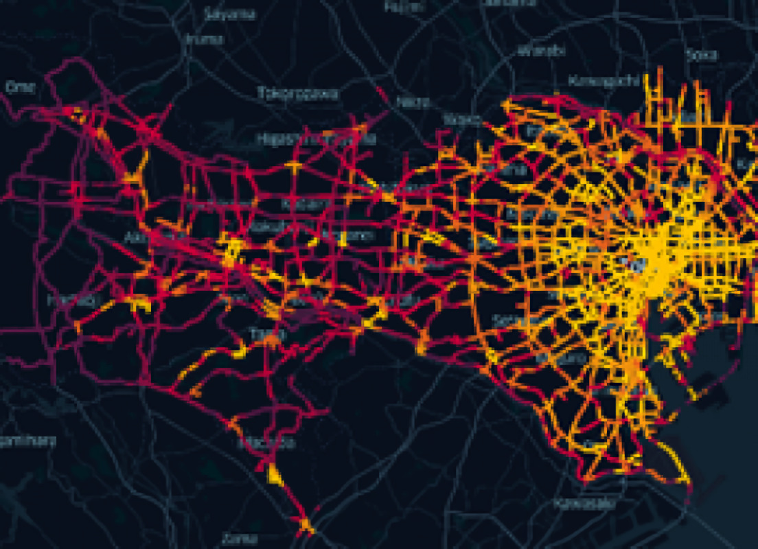 Data extraction of nightview area, water area, and forest area from satellite data